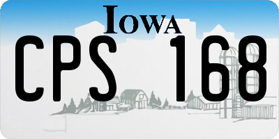 IA license plate CPS168