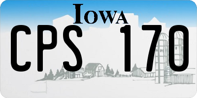 IA license plate CPS170