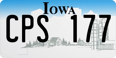 IA license plate CPS177