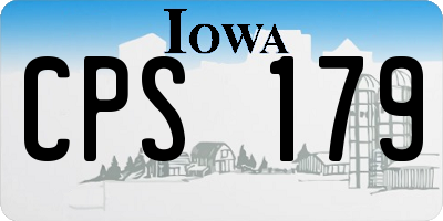 IA license plate CPS179