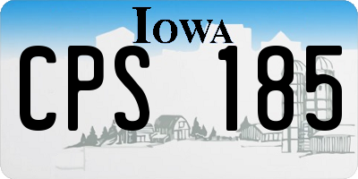 IA license plate CPS185