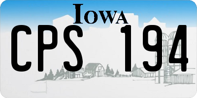 IA license plate CPS194