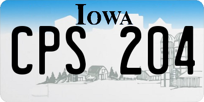 IA license plate CPS204