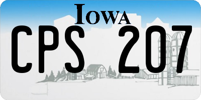 IA license plate CPS207