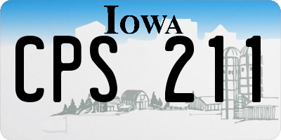 IA license plate CPS211