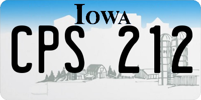 IA license plate CPS212