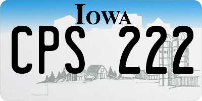IA license plate CPS222