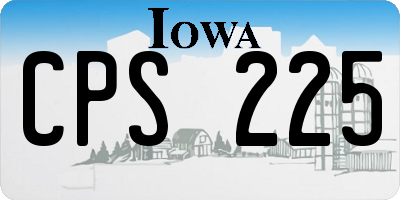 IA license plate CPS225