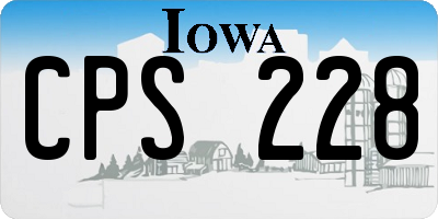 IA license plate CPS228