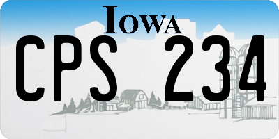 IA license plate CPS234