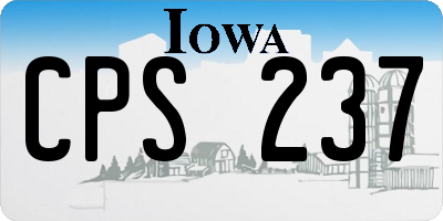 IA license plate CPS237