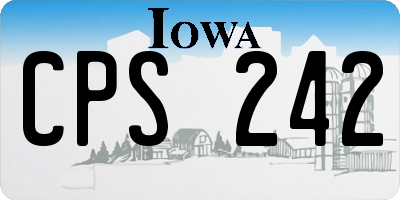 IA license plate CPS242