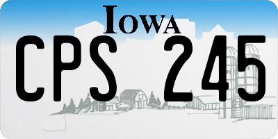 IA license plate CPS245