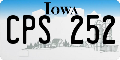 IA license plate CPS252