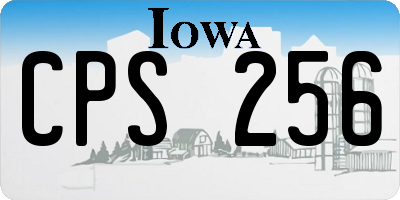 IA license plate CPS256