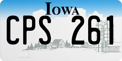 IA license plate CPS261
