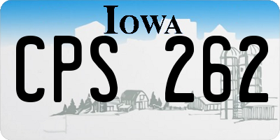 IA license plate CPS262