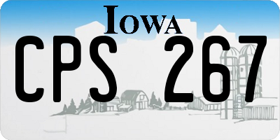IA license plate CPS267