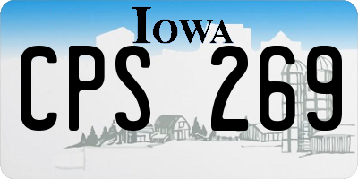 IA license plate CPS269