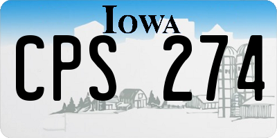 IA license plate CPS274