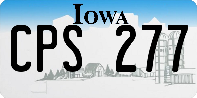 IA license plate CPS277
