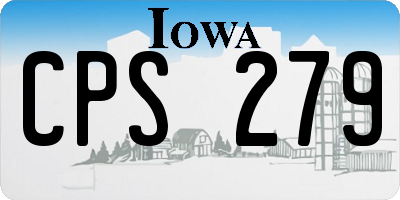 IA license plate CPS279