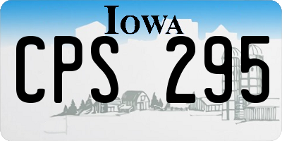 IA license plate CPS295