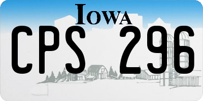 IA license plate CPS296