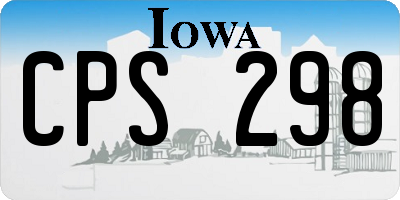 IA license plate CPS298