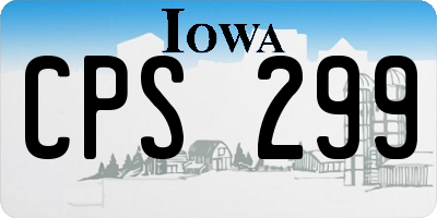 IA license plate CPS299