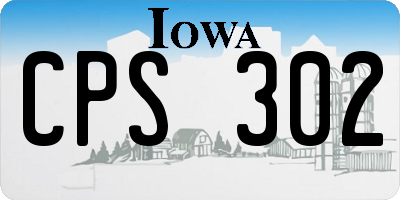 IA license plate CPS302