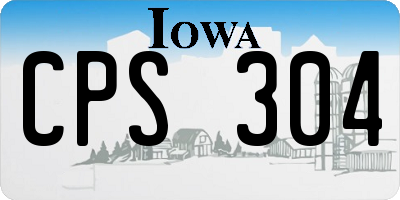 IA license plate CPS304