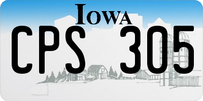 IA license plate CPS305
