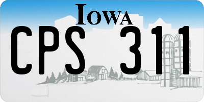 IA license plate CPS311