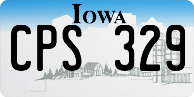 IA license plate CPS329