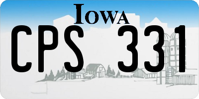 IA license plate CPS331