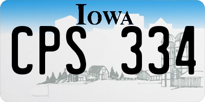 IA license plate CPS334