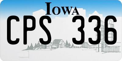 IA license plate CPS336