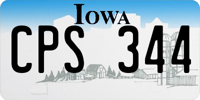 IA license plate CPS344