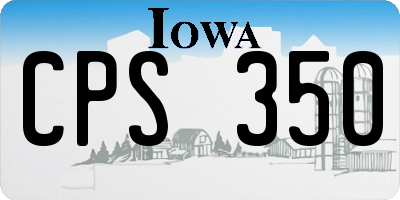 IA license plate CPS350
