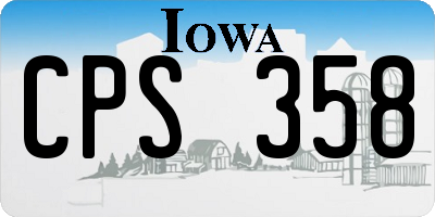 IA license plate CPS358
