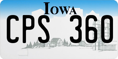 IA license plate CPS360