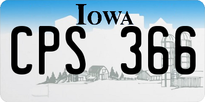 IA license plate CPS366