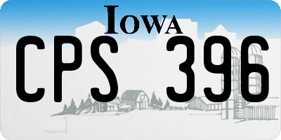 IA license plate CPS396