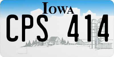 IA license plate CPS414