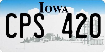 IA license plate CPS420