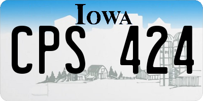 IA license plate CPS424