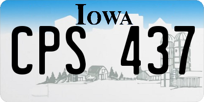 IA license plate CPS437