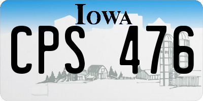 IA license plate CPS476