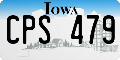 IA license plate CPS479